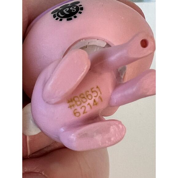 Littlest Pet Shop Ritzy Speedster Bunny #203 Rabbit Heart Purple Glitter - Picture 3 of 3